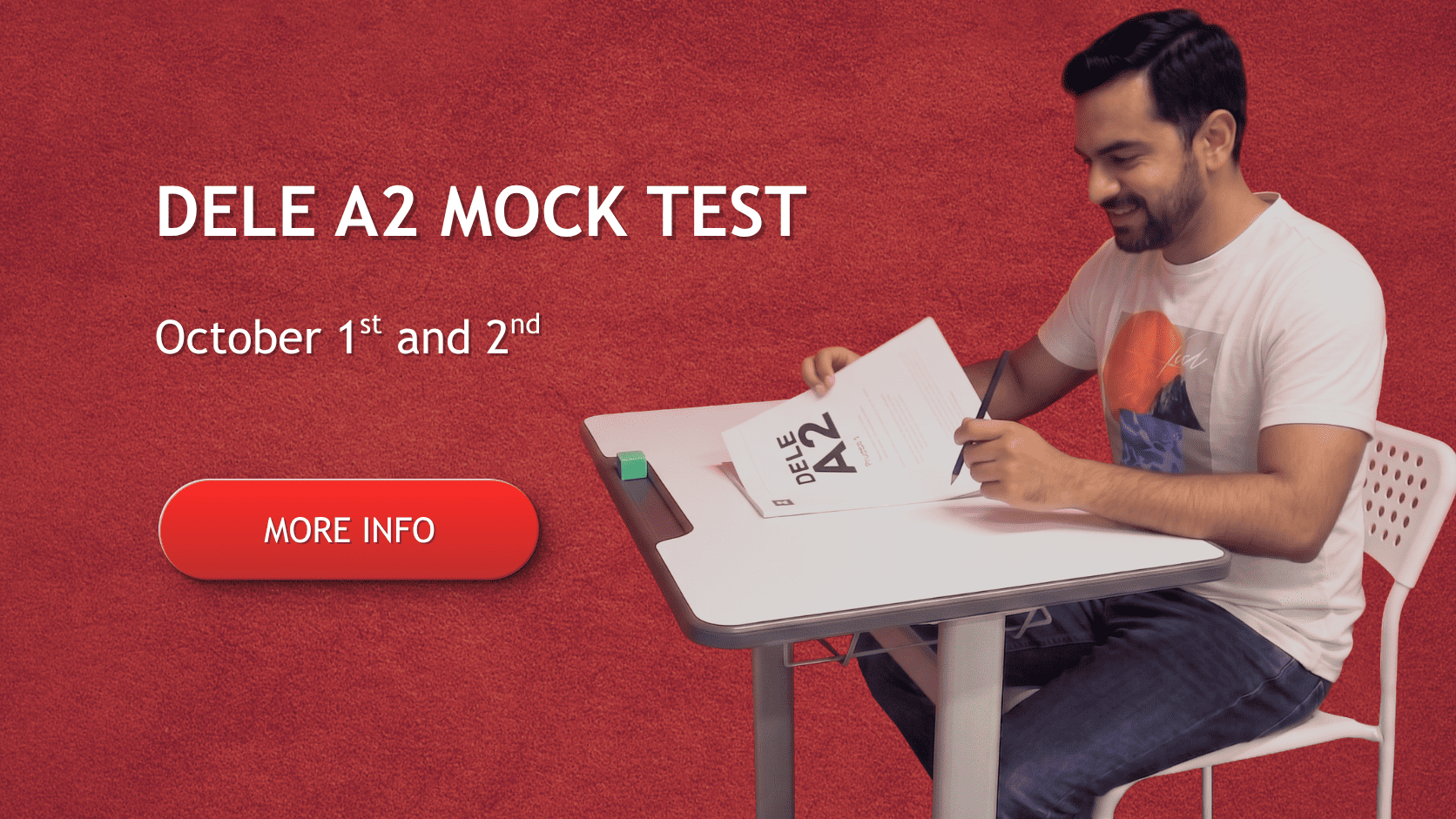 DELE A2 mock test at ELE USAL Barcelona, certified Instituto Cervantes exam center